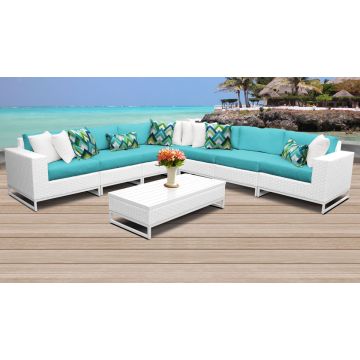 Key Largo 8 Piece Outdoor Wicker Patio Furniture Set 08f