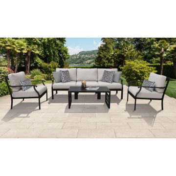 kathy ireland Homes & Gardens Madison Ave. 6 Piece Outdoor Aluminum Patio Furniture Set 06r