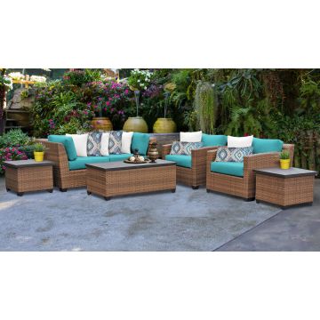 Tuscan 7 Piece Outdoor Wicker Patio Furniture Set 07d