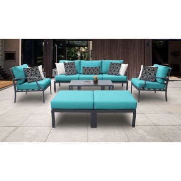 Rosemont 8 Piece Outdoor Aluminum Patio Furniture Set 08c