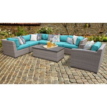 Catalina 8 Piece Outdoor Wicker Patio Furniture Set 08d