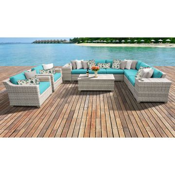 New Haven 11 Piece Outdoor Wicker Patio Furniture Set 11d