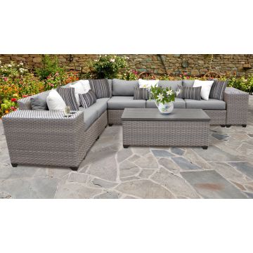 Catalina 9 Piece Outdoor Wicker Patio Furniture Set 09b