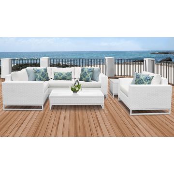 Key Largo 7 Piece Outdoor Wicker Patio Furniture Set 07h