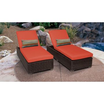 Rustico Chaise Set of 2 Outdoor Wicker Patio Furniture