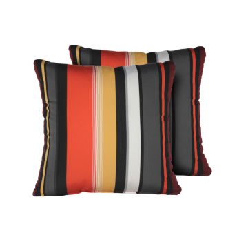 Coral Outdoor Throw Pillows Square Set of 2