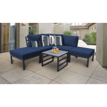 Rosemont 6 Piece Outdoor Aluminum Patio Furniture Set 06b