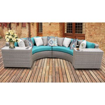 Catalina 4 Piece Outdoor Wicker Patio Furniture Set 04c