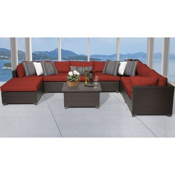 Premier 9 Piece Outdoor Wicker Patio Furniture Set 09b