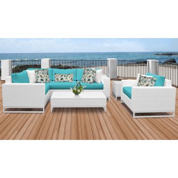 Key Largo 7 Piece Outdoor Wicker Patio Furniture Set 07h